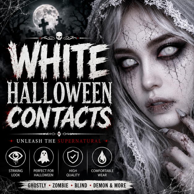 White Halloween Contacts Europe