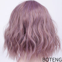 Pink Palette Short Curly Euro-American Hair Wig-Daily Wig-UNIQSO