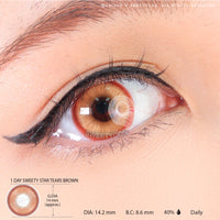 1 Day Sweety Star Tears Brown (2 or 10 lenses/pack)-Colored Contacts-UNIQSO EU