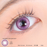 1 Day Sweety Star Tears Violet (2 or 10 lenses/pack)-Colored Contacts-UNIQSO EU