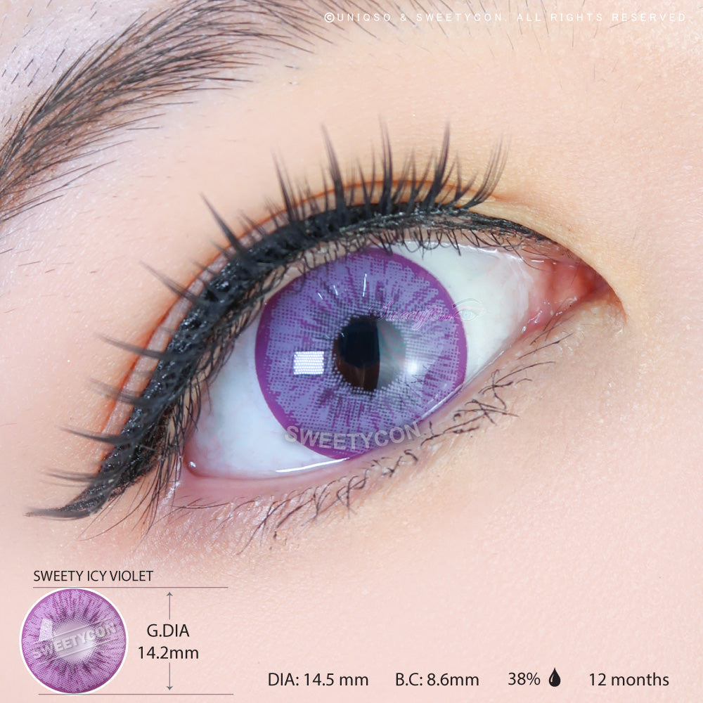 Sweety Icy 2 Violet (1 lens/pack)-Colored Contacts-UNIQSO