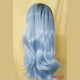 Premium Wig - Rooted Glacier Blue Long Straight Lace Front Wig-Lace Front Wig-UNIQSO