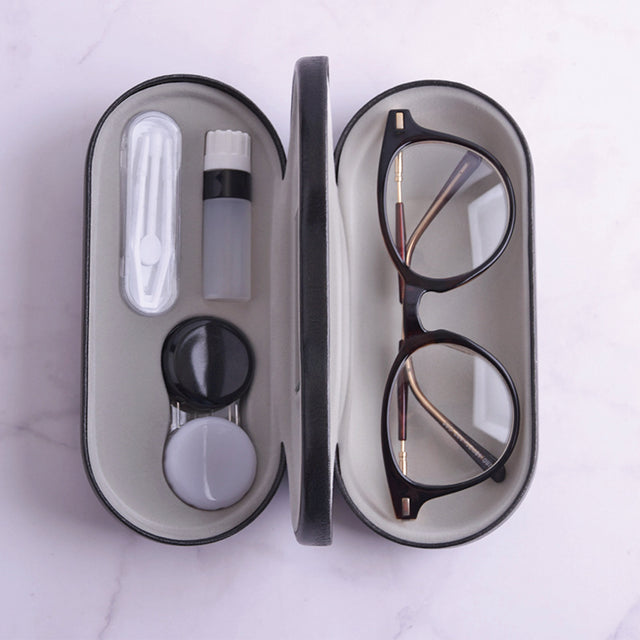 2 In-1 Case For Eyeglasses & Contact Lenses-Lens Case-UNIQSO EU