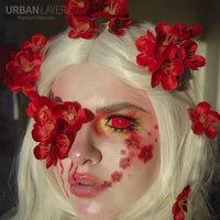 Sweety Crimson Red Mesh Sclera Contacts (1 lens/pack)-Sclera Contacts-UNIQSO EU