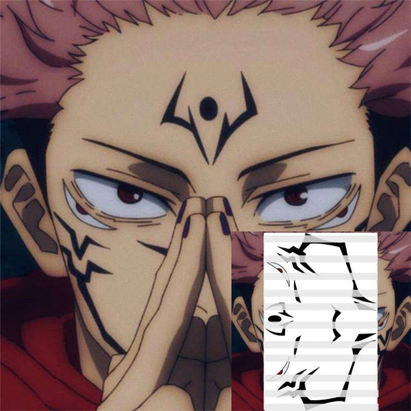 Jujutsu Kaisen Tattoo Sticker For Itadori Yuji & Sukuna-Cosplay Accessories-UNIQSO