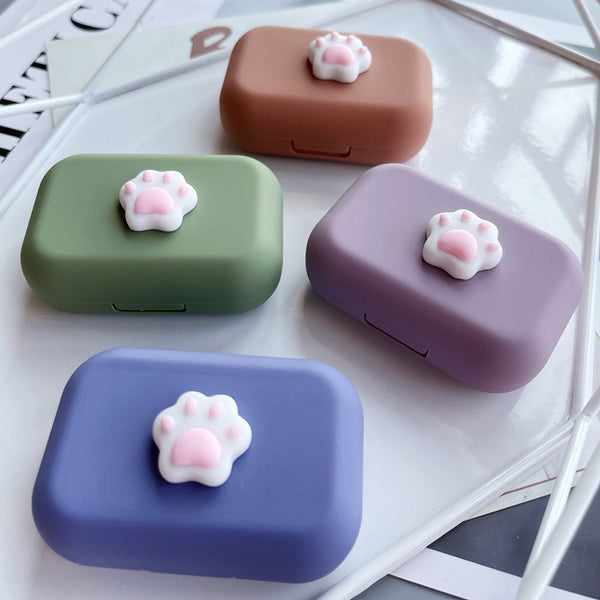 Lens Case - Center Pink Paw Set-Lens Case-UNIQSO