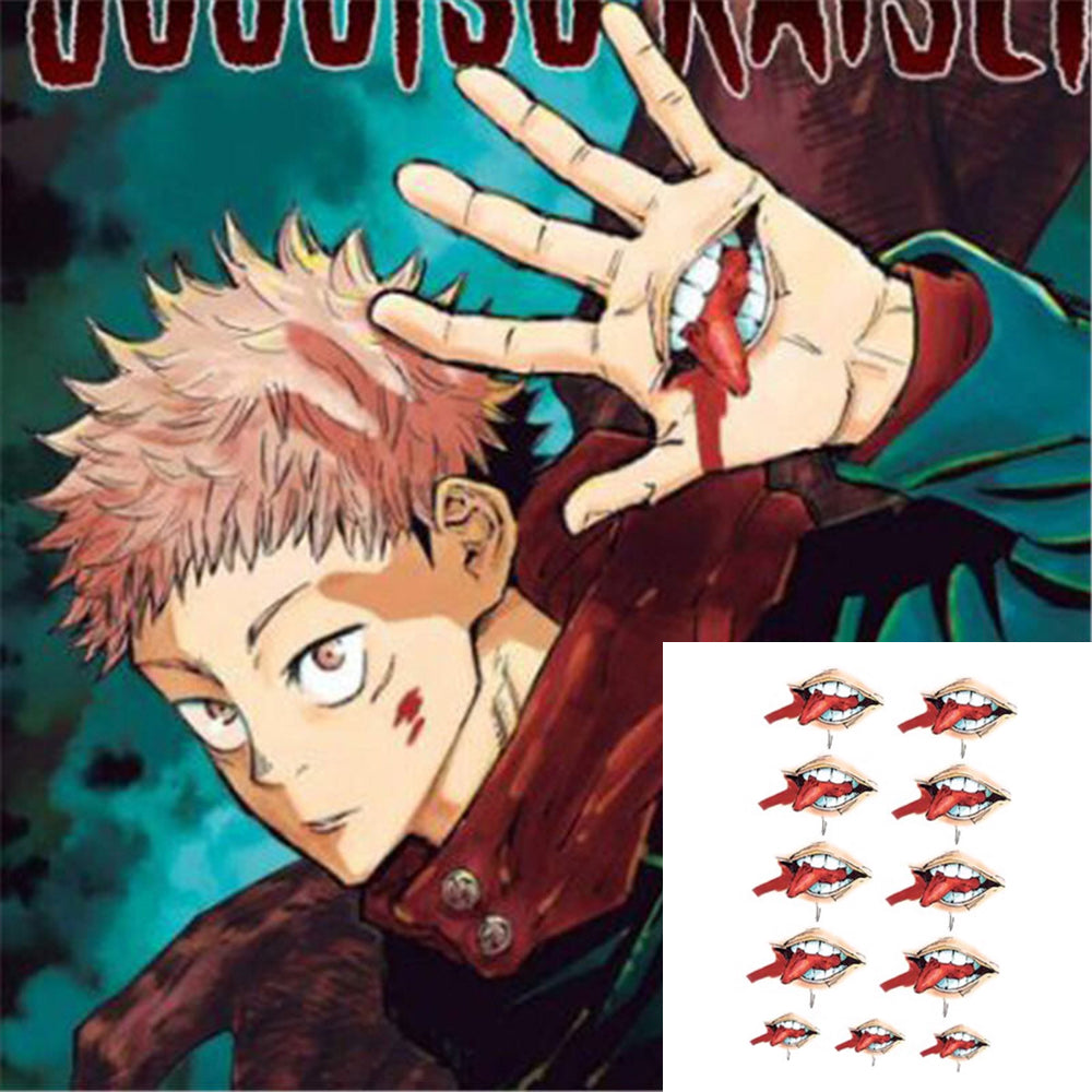 Jujutsu Kaisen Tattoo Sticker For Itadori Yuji & Sukuna-Cosplay Accessories-UNIQSO