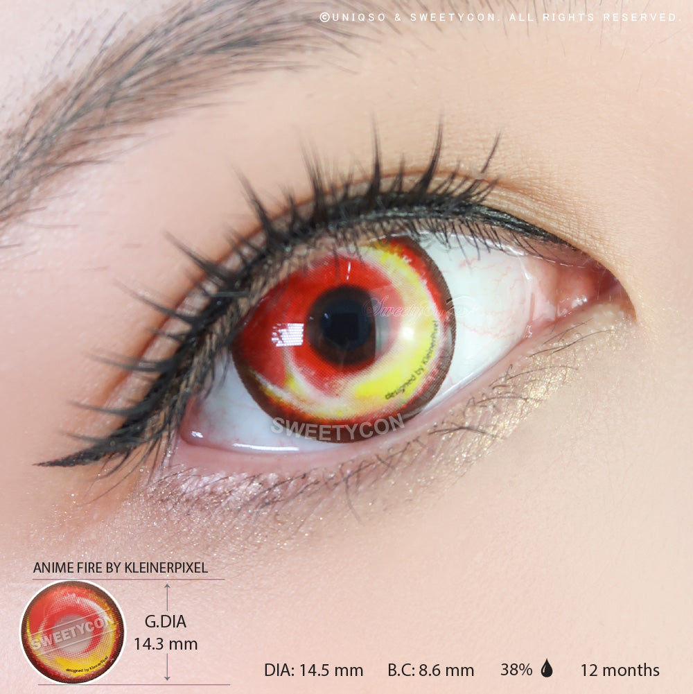 Anime Fire by KleinerPixel (1 lens/pack)-Colored Contacts-UNIQSO EU