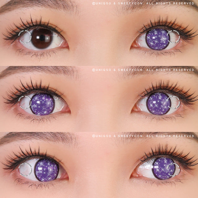 Anime Sparkle Violet V2 by KleinerPixel (1 lens/pack)-Colored Contacts-UNIQSO EU