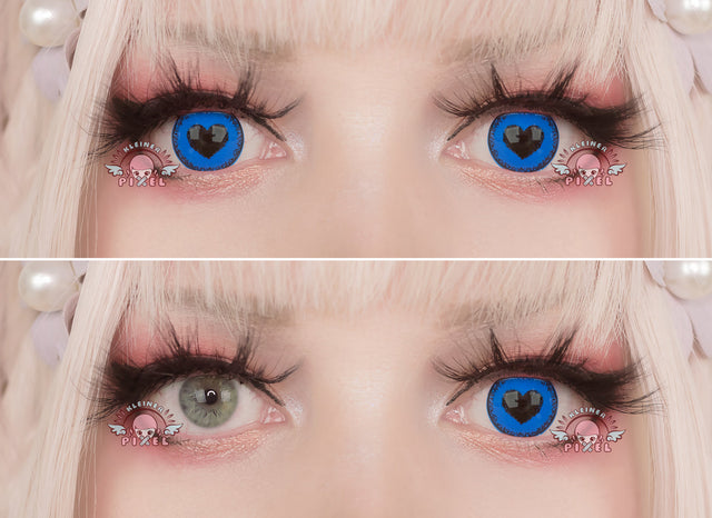 Anime Yandere Blue by KleinerPixel (1 lens/pack)-Colored Contacts-UNIQSO EU