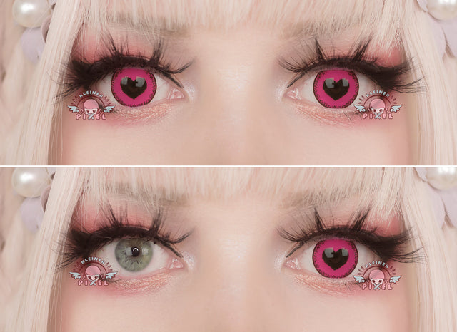 Anime Yandere Pink by KleinerPixel (1 lens/pack)-Colored Contacts-UNIQSO EU