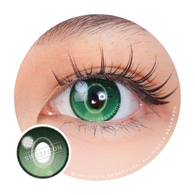 Sweety x Eyesinger Emerald Halo (2 lenses/pack)-Colored Contacts-UNIQSO EU