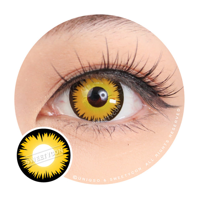 Sweety Crazy Yellow Werewolf (1 lens/pack)-Crazy Contacts-UNIQSO