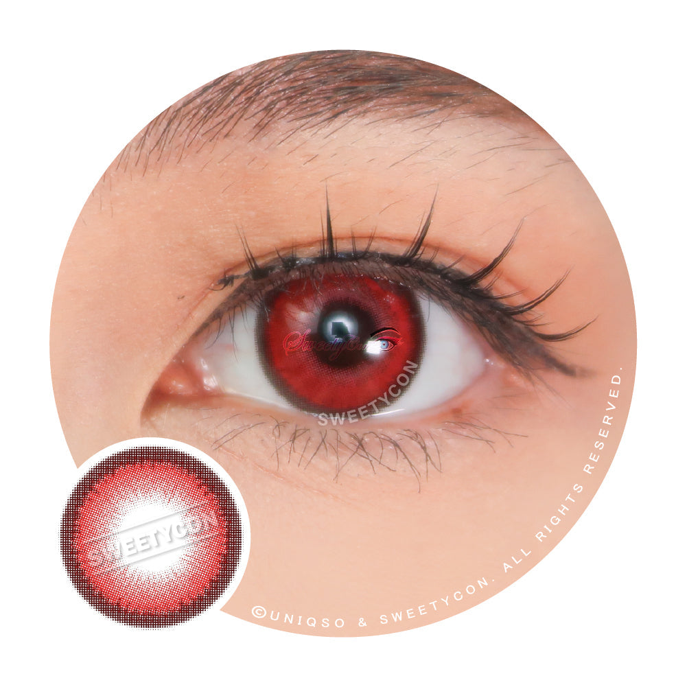 Sweety Halo Red (1 lens/pack)-Colored Contacts-UNIQSO EU