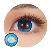 Western Eyes Dolly+ Blue (1 lens/pack)-Colored Contacts-UNIQSO