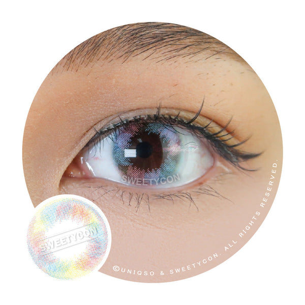 Sweety Colorful Rainbow Pink (1 lens/pack)-Colored Contacts-UNIQSO