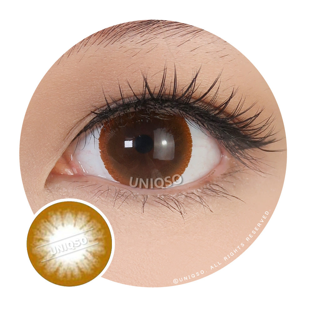 Western Eyes Bubble Brown (1 lens/pack)-Colored Contacts-UNIQSO