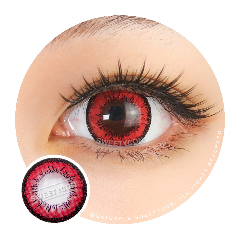 Sweety Dolly Red (1 lens/pack)-Colored Contacts-UNIQSO