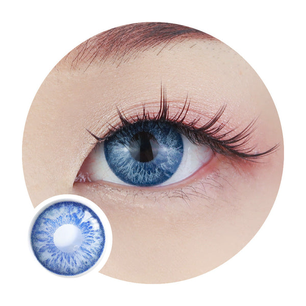 Sweety Blossom Blue Margarita (1 lens/pack)-Colored Contacts-UNIQSO