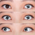 Sweety Mini Sclera Black Splash (1 lens/pack)-Mini Sclera Contacts-UNIQSO