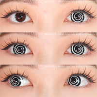 Sweety Mini Sclera Black Spiral (1 lens/pack)-Mini Sclera Contacts-UNIQSO