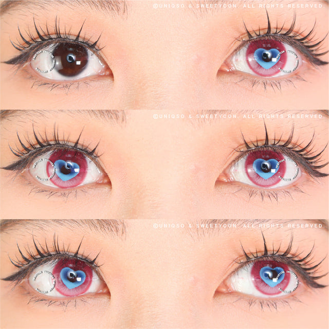 Sweety x Eyesinger Cupid Heart Pink (2 lenses/pack)-Colored Contacts-UNIQSO EU