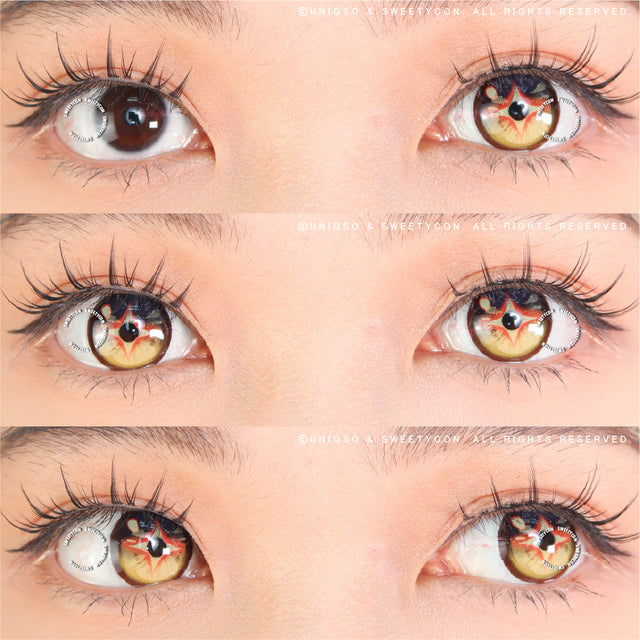 Sweety x Eyesinger Amber Star Crest (2 lenses/pack)-Colored Contacts-UNIQSO EU