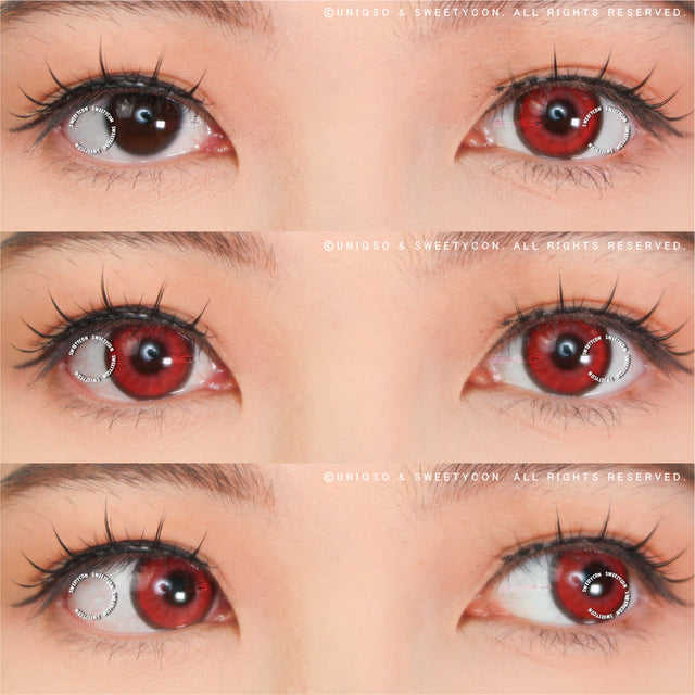 Sweety Halo Red (1 lens/pack)-Colored Contacts-UNIQSO EU