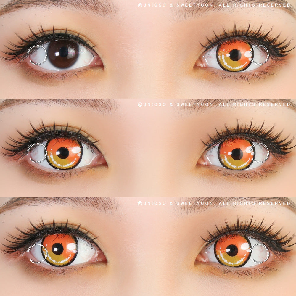 Sweety Anime 2 Yellow Orange (1 lens/pack)-Colored Contacts-UNIQSO