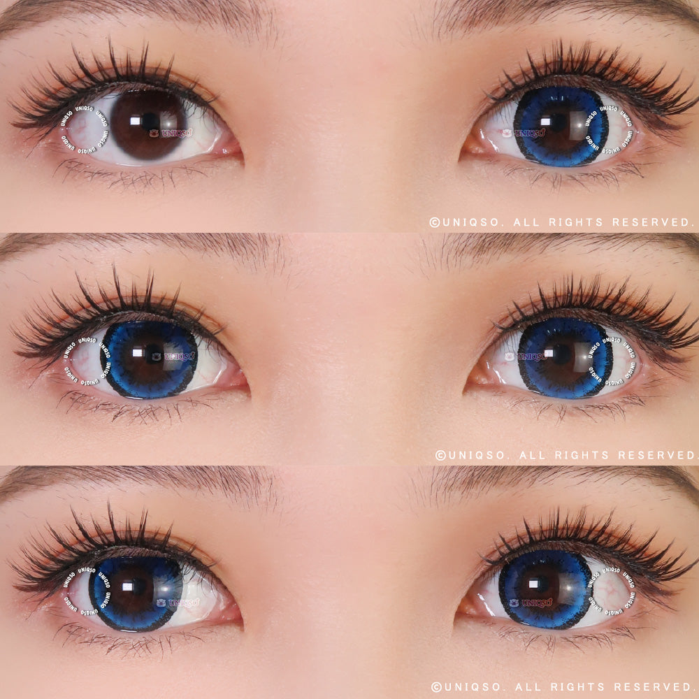 Western Eyes Dolly+ Blue (1 lens/pack)-Colored Contacts-UNIQSO