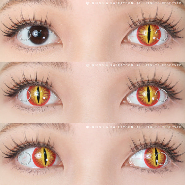 Sweety Crazy Red Demon Eye / Cat Eye (New) (1 lens/pack)-Crazy Contacts-UNIQSO