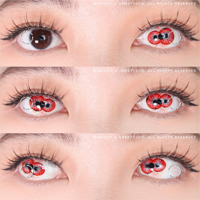 Sweety Crazy Twin Hex Red (1 lens/pack)-Crazy Contacts-UNIQSO