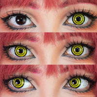 Sweety Crazy Yellow Rings V3 (Chainsaw Man - Makima) (1 lens/pack)-Crazy Contacts-UNIQSO