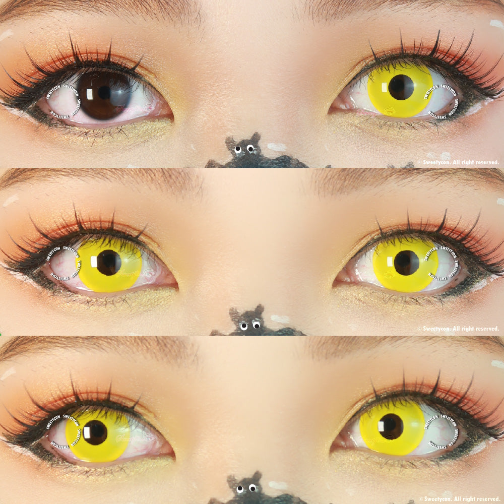 Sweety Crazy UV Glow Yellow (1 lens/pack)-UV Contacts-UNIQSO