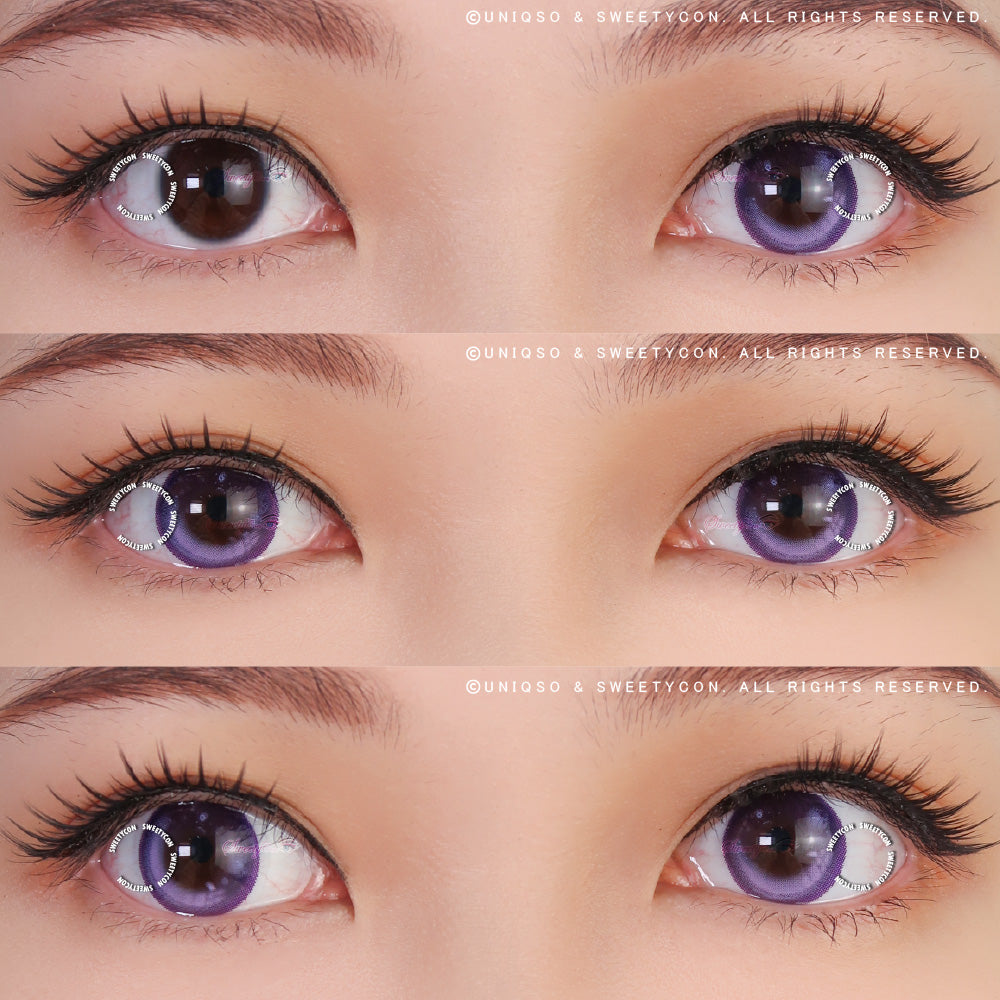 Sweety Bubbly Violet (1 lens/pack)-Colored Contacts-UNIQSO