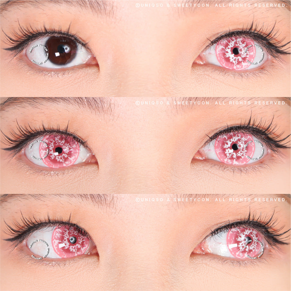 Sweety Crazy White Walker Pink (1 lens/pack)-Crazy Contacts-UNIQSO