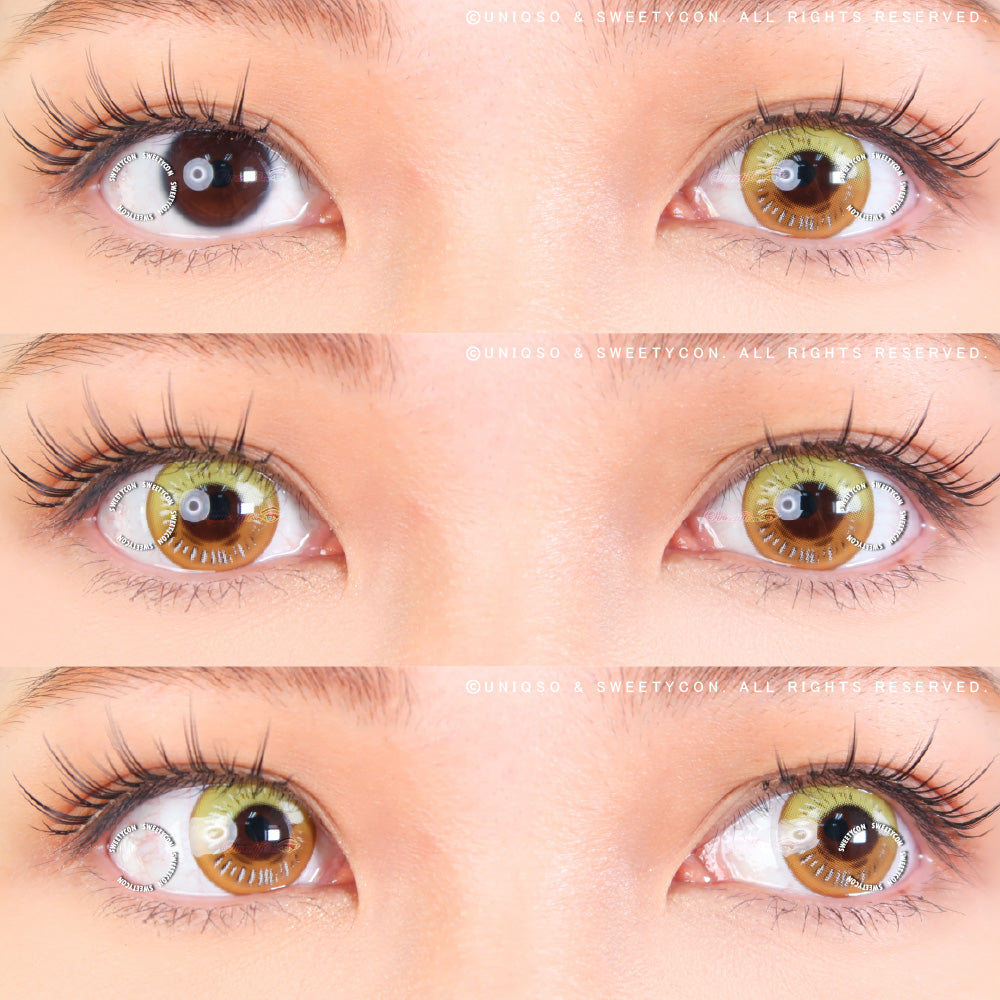 Sweety Anime Yellow (1 lens/pack)-Colored Contacts-UNIQSO