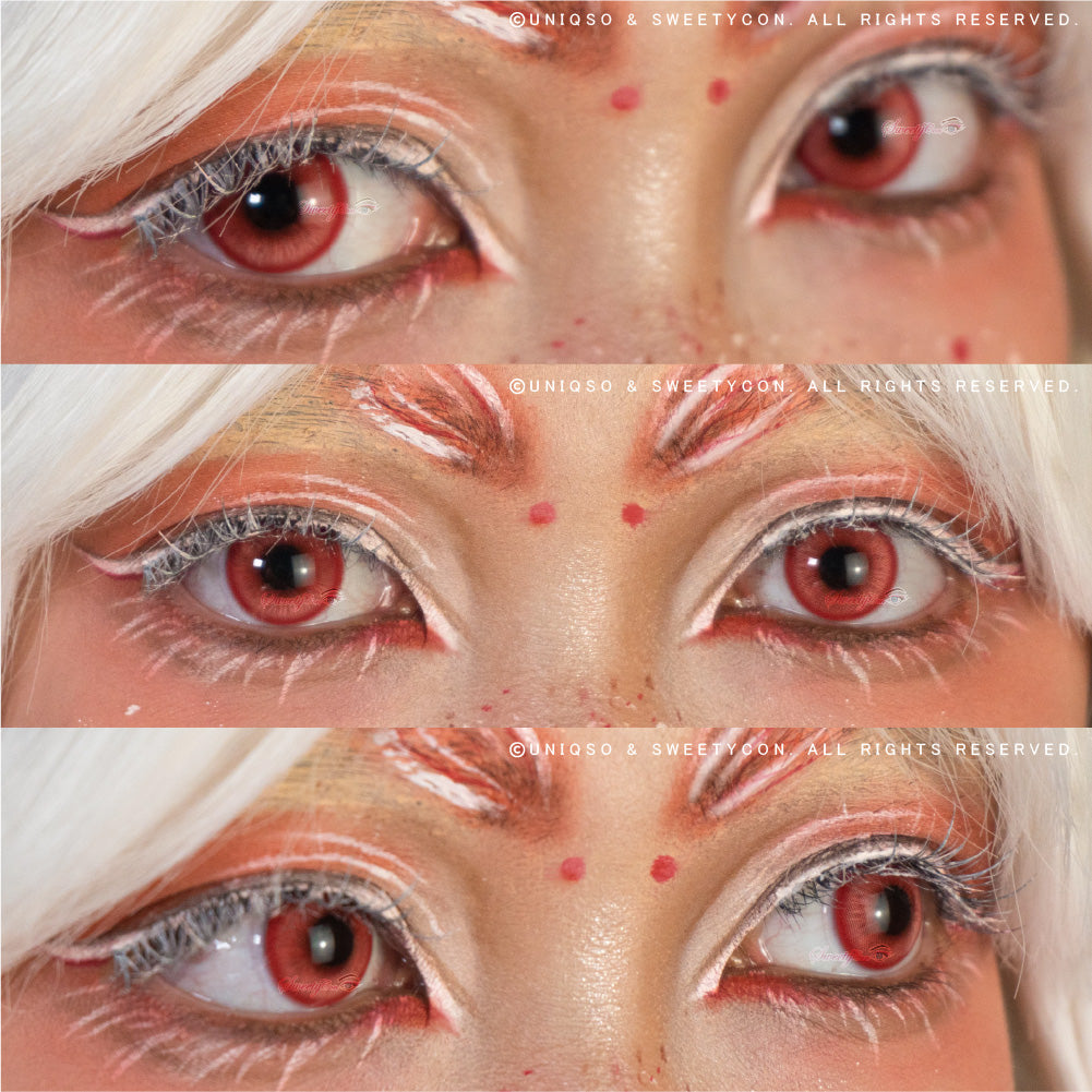 Sweety Magic Pop Red (1 lens/pack)-Colored Contacts-UNIQSO