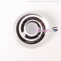 Sweety Mini Sclera Black Spiral (1 lens/pack)-Mini Sclera Contacts-UNIQSO