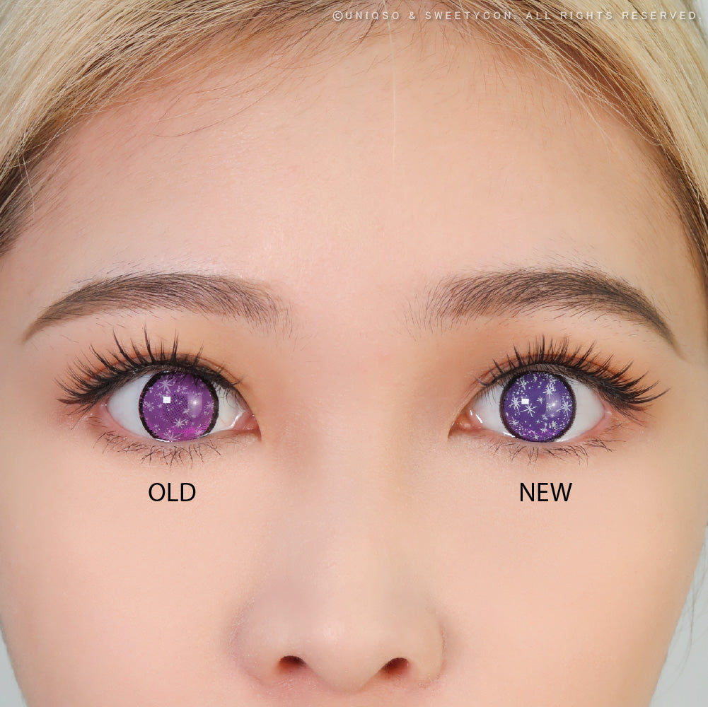 Anime Sparkle Violet V2 by KleinerPixel (1 lens/pack)-Colored Contacts-UNIQSO