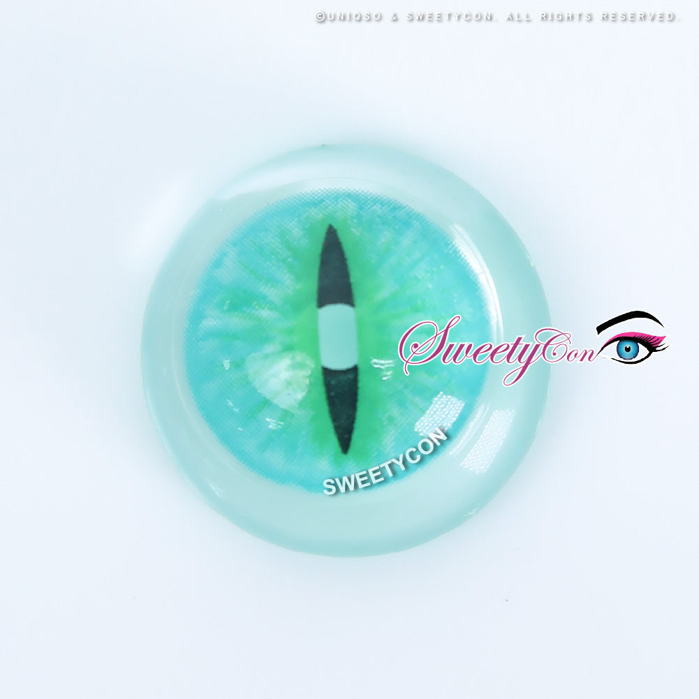 Sweety Crazy Green Demon Eye / Cat Eye (New) (1 lens/pack)-Crazy Contacts-UNIQSO