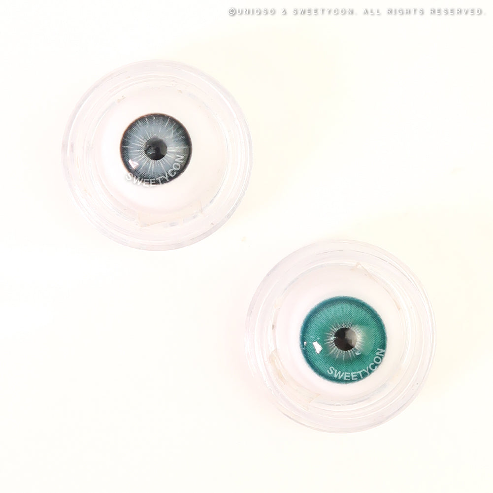 Sweety Halo Turquoise (1 lens/pack)-Colored Contacts-UNIQSO