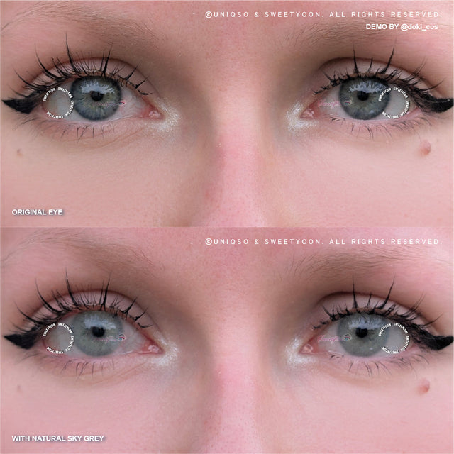 Sweety Super Natural Sky Grey (1 lens/pack)-Colored Contacts-UNIQSO EU
