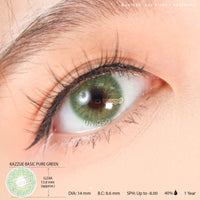 Kazzue Basic Pure Green (1 lens/pack)-Colored Contacts-UNIQSO