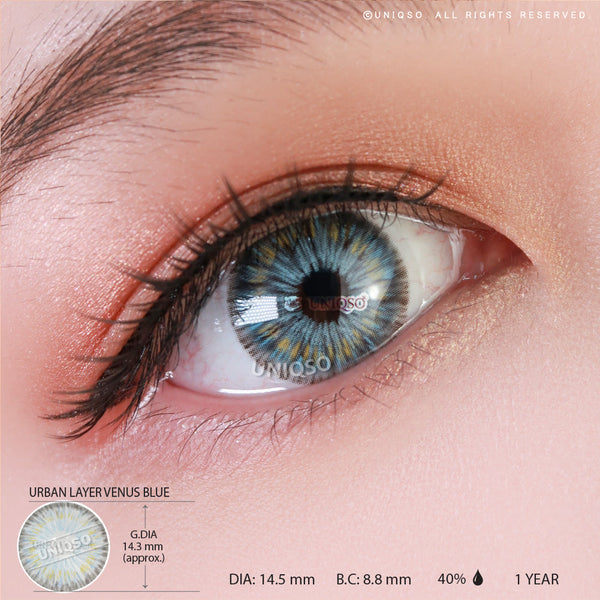 Urban Layer Venus Blue (1 lens/pack)-Colored Contacts-UNIQSO