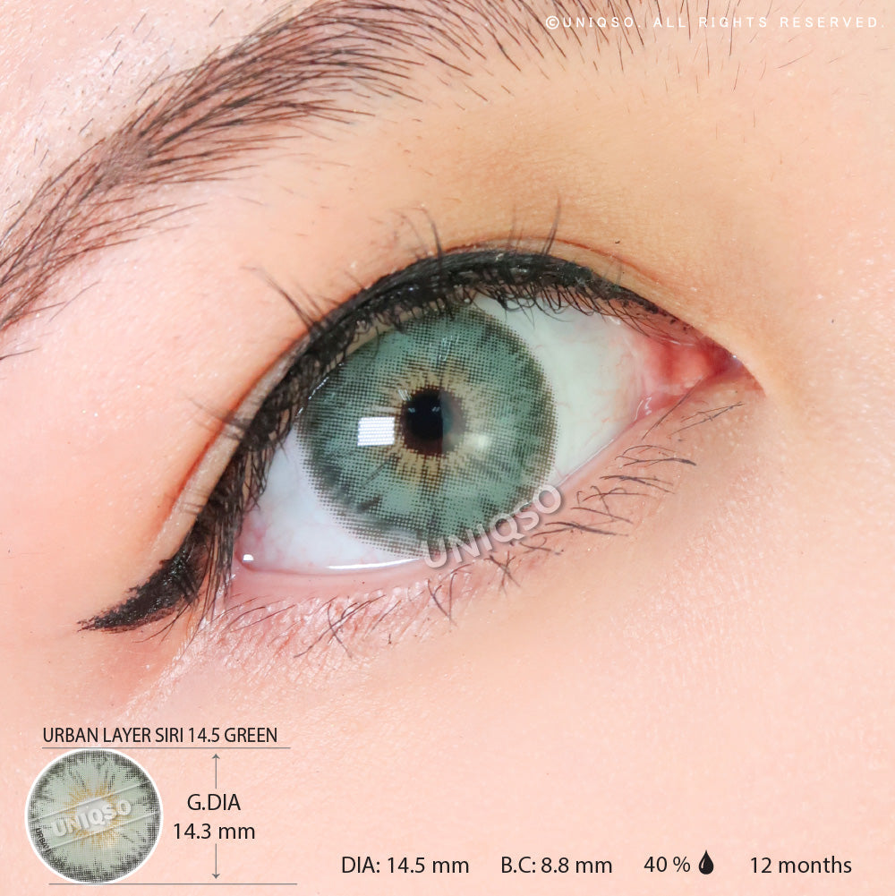 Urban Layer Siri 14.5 Green (1 lens/pack)-Colored Contacts-UNIQSO