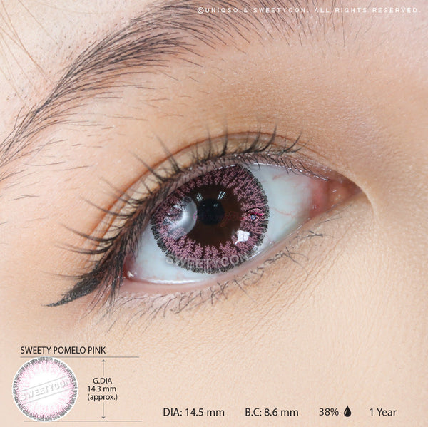 Sweety Pomelo Pink (1 lens/pack)-Colored Contacts-UNIQSO