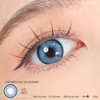 Sweety Fruit Juice Blueberry (1 lens/pack)-Colored Contacts-UNIQSO