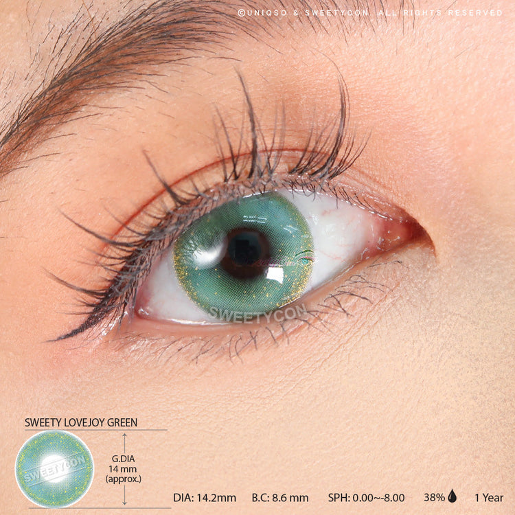 Sweety Lovejoy Green (1 lens/pack)-Colored Contacts-UNIQSO