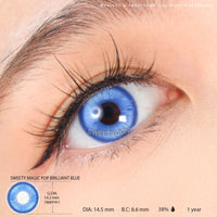 Sweety Magic Pop Brilliant Blue (1 lens/pack)-Colored Contacts-UNIQSO